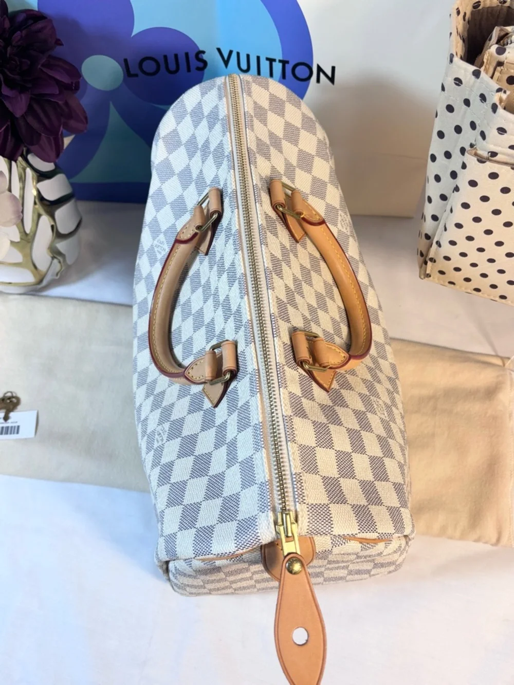 Stunning Louis Vuitton Speedy 35 Azur - Picture 7 of 16